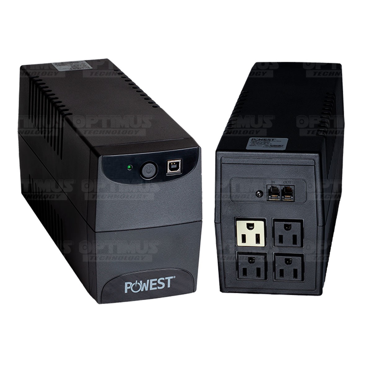 UPS Multitoma Interactiva Powest Micronet 750VA 4 Salidas regulador de tensión AVR respaldo independiente protección apagones