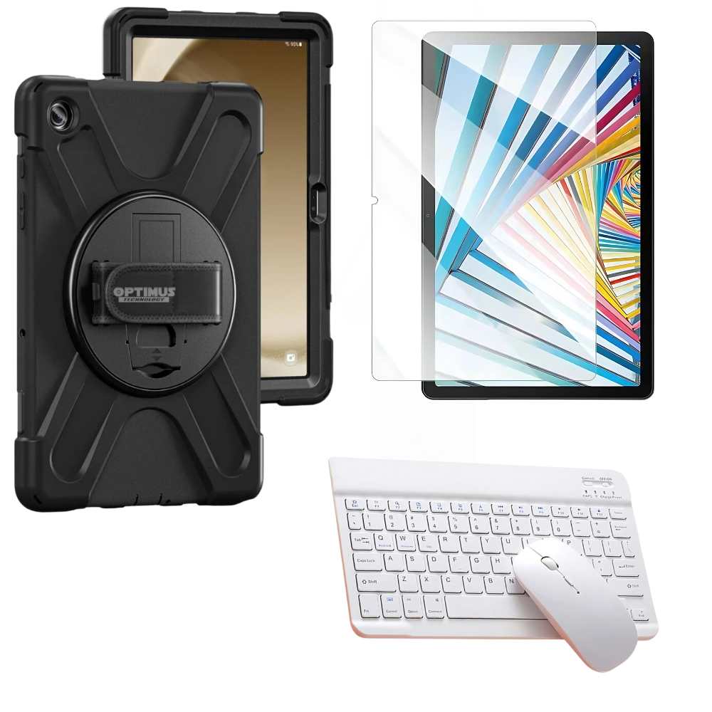 Kit Vidrio + Case Protector con correa + Teclado Bluetooth Tablet Lenovo M10 HD 3rd Gen TB-328 2022 10.1 Pulgadas ZAAF0071CO-21980