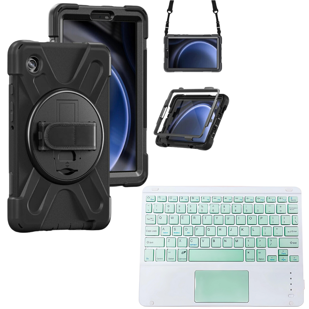 Kit Case Protector correa + Teclado Touchpad Bluetooth para Tablet Lenovo Tab M10 Plus 3era Gen 10.6 Pulgadas 2022 TB-125FU
