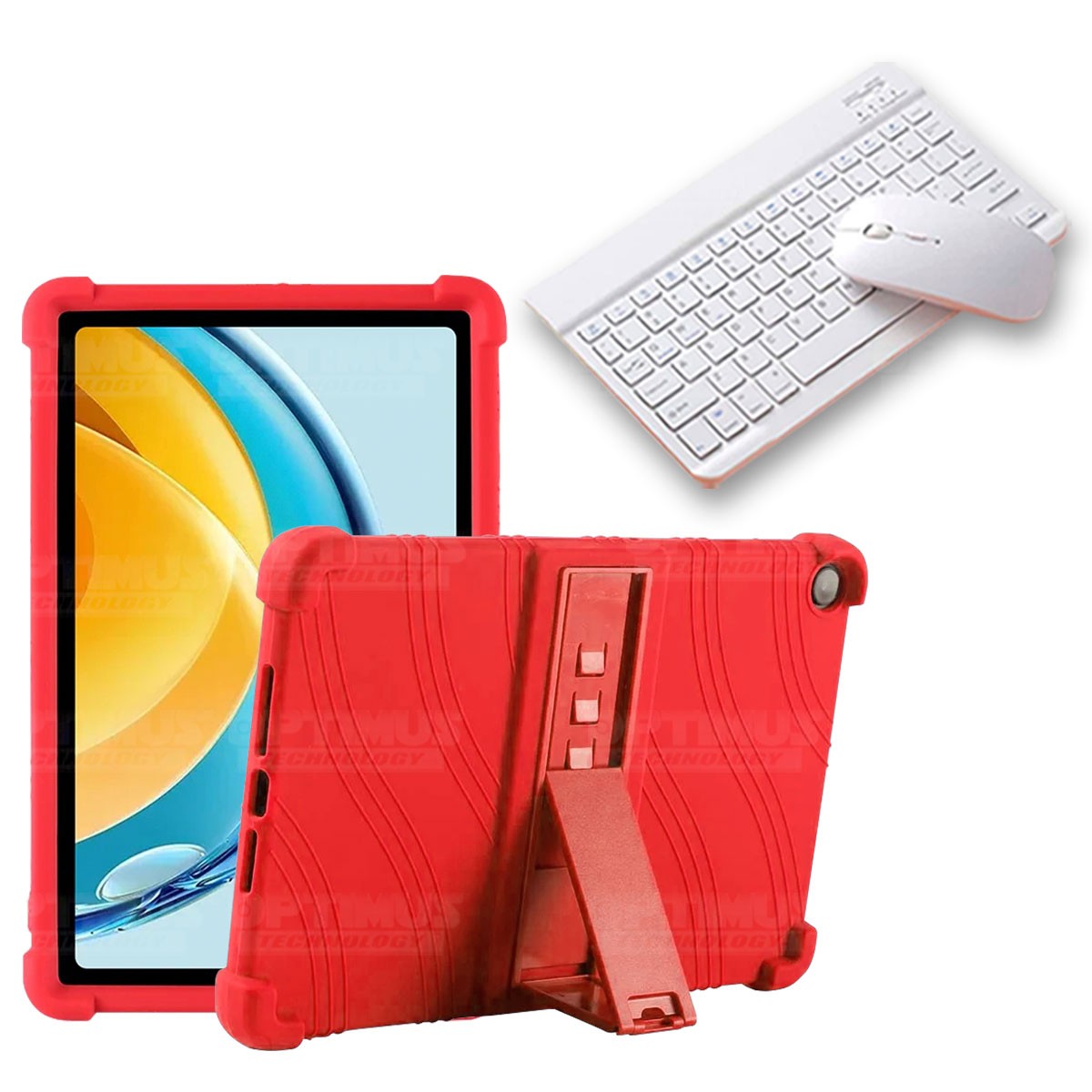 Kit Case Forro Protector Antigolpes + Teclado y Mouse Bluetooth Tablet Huawei Matepad SE 10.4 Pulgadas 2023 AGS5-L09 / AGS5-W09