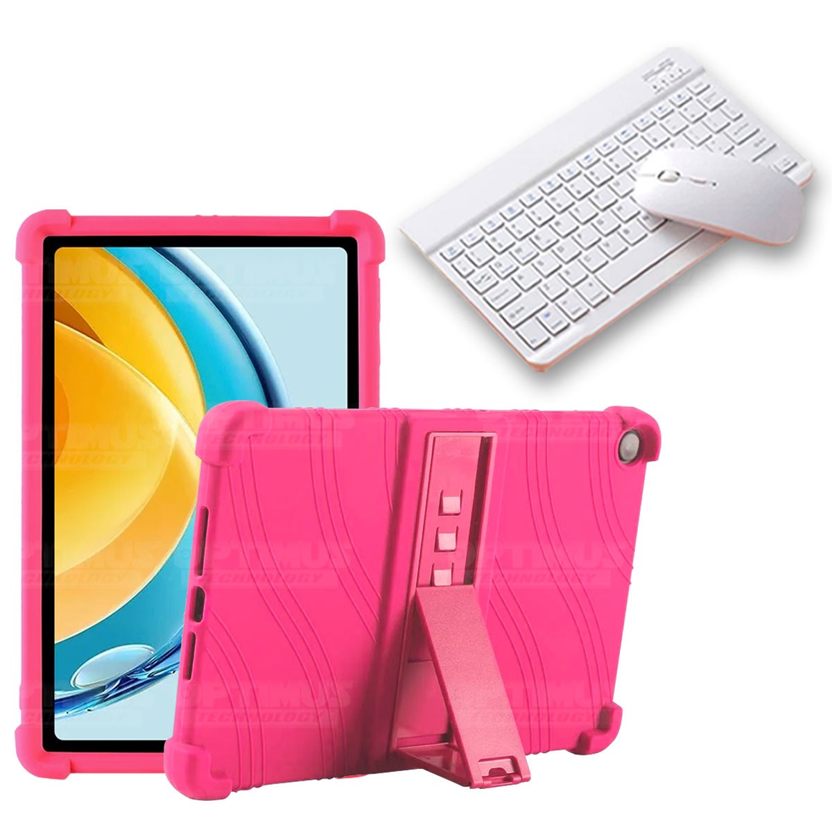 Kit Case Forro Protector Antigolpes + Teclado y Mouse Bluetooth Tablet Huawei Matepad SE 10.4 Pulgadas 2023 AGS5-L09 / AGS5-W09