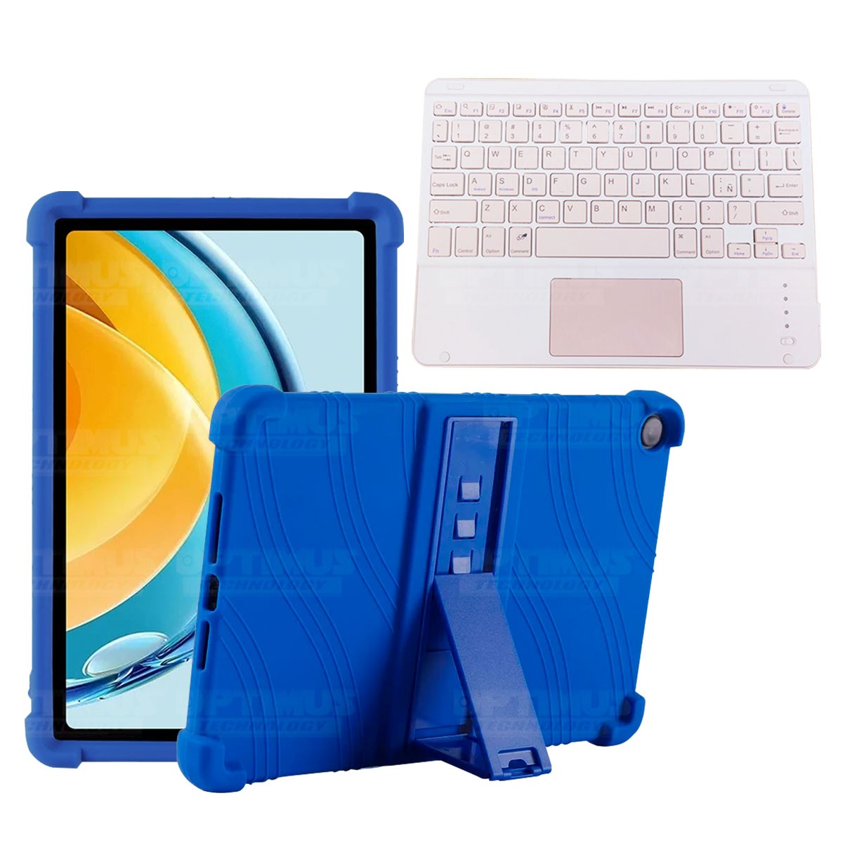 Kit Case Estuche Protector Antigolpes + Teclado Mouse Touchpad Bluetooth para Tablet Huawei Matepad SE 10.4 Pulgadas 2023
