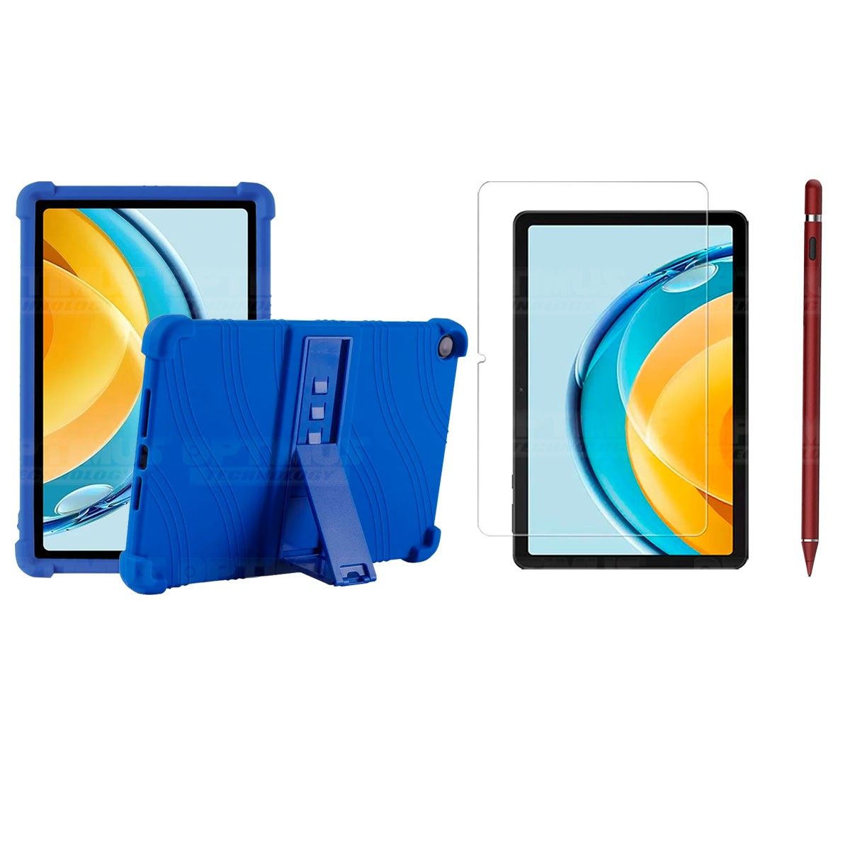 Kit Estuche Protector de goma + Vidrio Templado + Lápiz Digital para Tablet Huawei Matepad SE 10.4 Pulgadas 2023