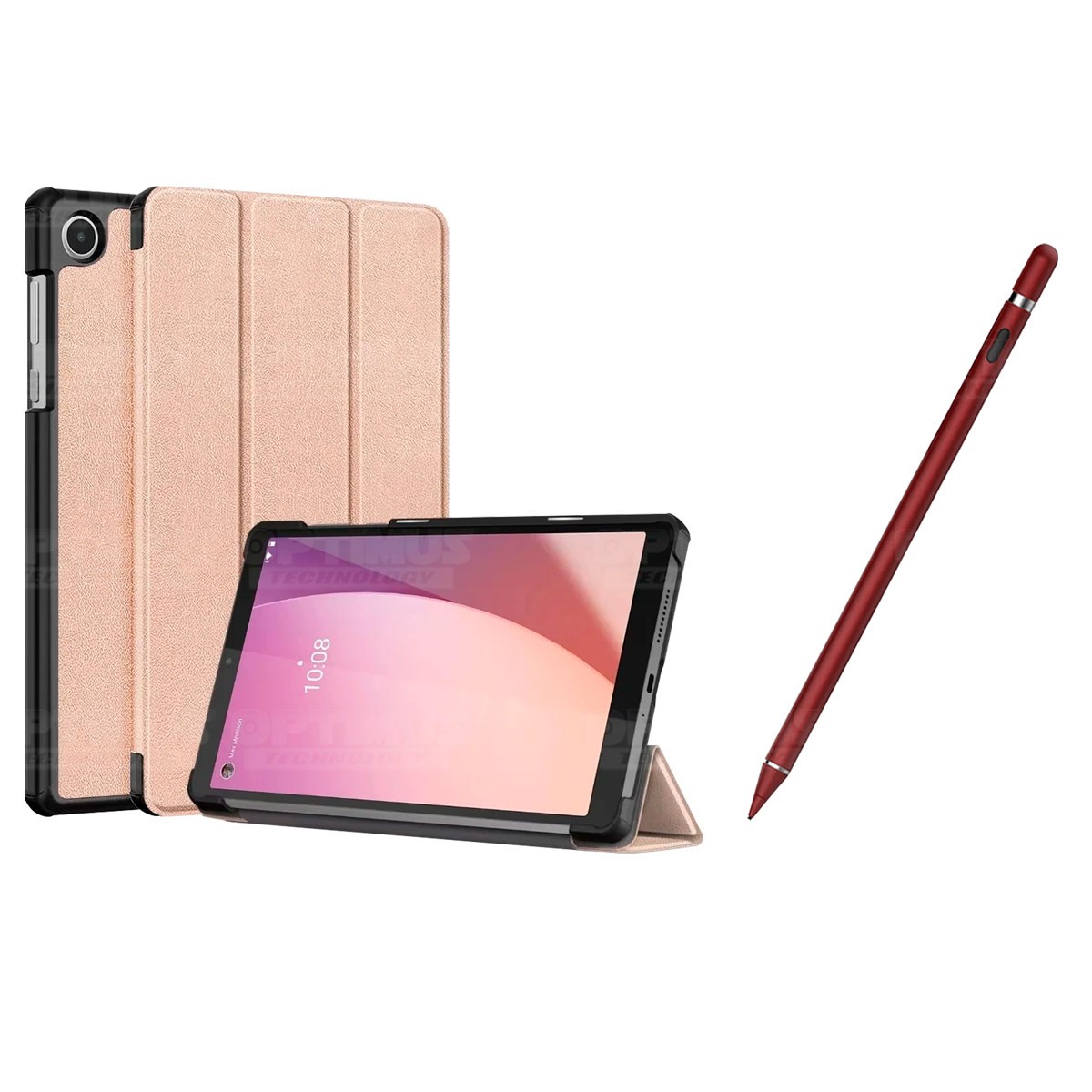 Kit Case Forro Protector + Lápiz Óptico Digital Stylus Pen para Tablet Lenovo Tab M8 4ta Gen TB-300FU / TB-300XU 8 Pulg 2023