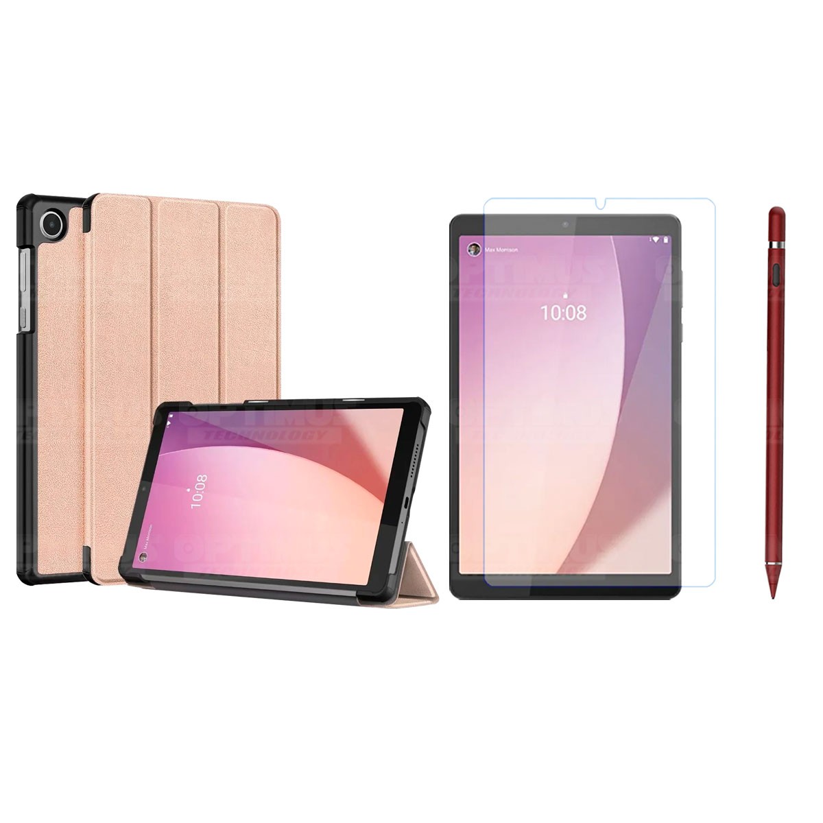 Kit Vidrio templado + Case Protector + Lápiz Digital Tablet Lenovo Tab M8 4ta Generación TB-300FU / TB-300XU 8 Pulgadas 2023