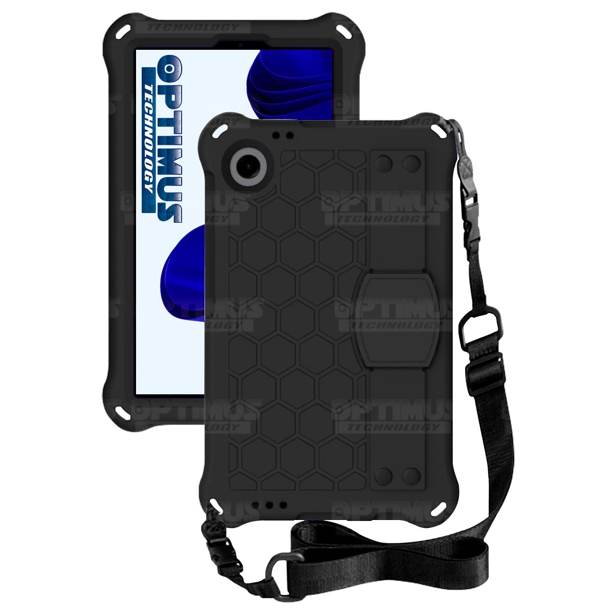 Estuche Protector con Correa Desmontable Tablet Samsung Galaxy Tab A9 8.7 Pulgadas SM-X110 / X115 Anti golpes con soporte