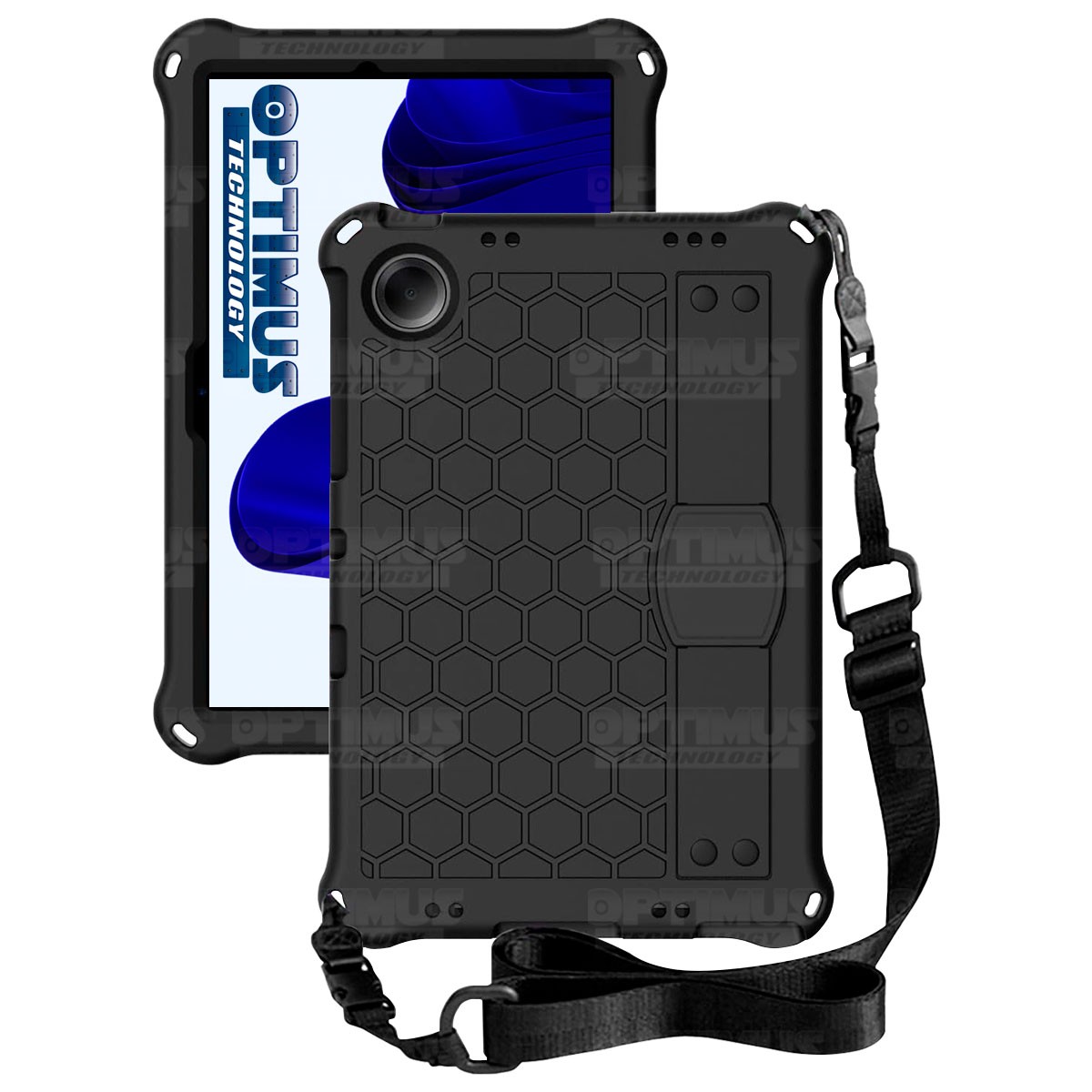 Estuche Protector con Correa Tablet Samsung Galaxy Tab A9 Plus 11 Pulgadas SM-X210 / X216 / X218 Anti golpes con soporte