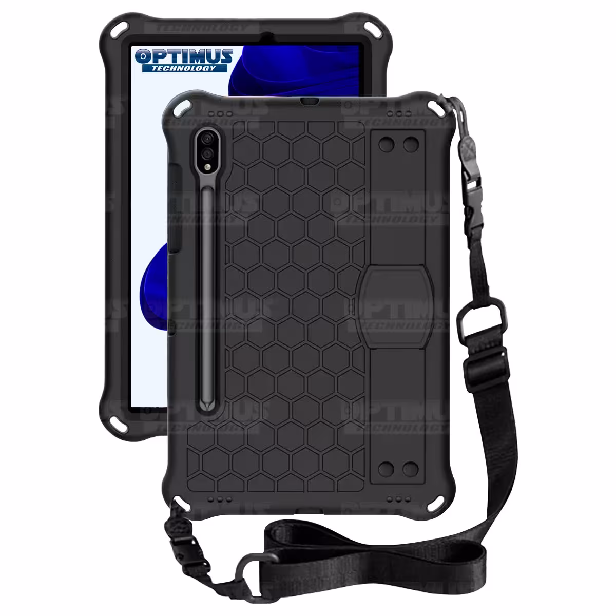 Estuche Protector con Correa Tablet Samsung Galaxy Tab S7 11 Pulgadas Wifi 2020 SM-T870 / SM-X875 Anti golpes con soporte