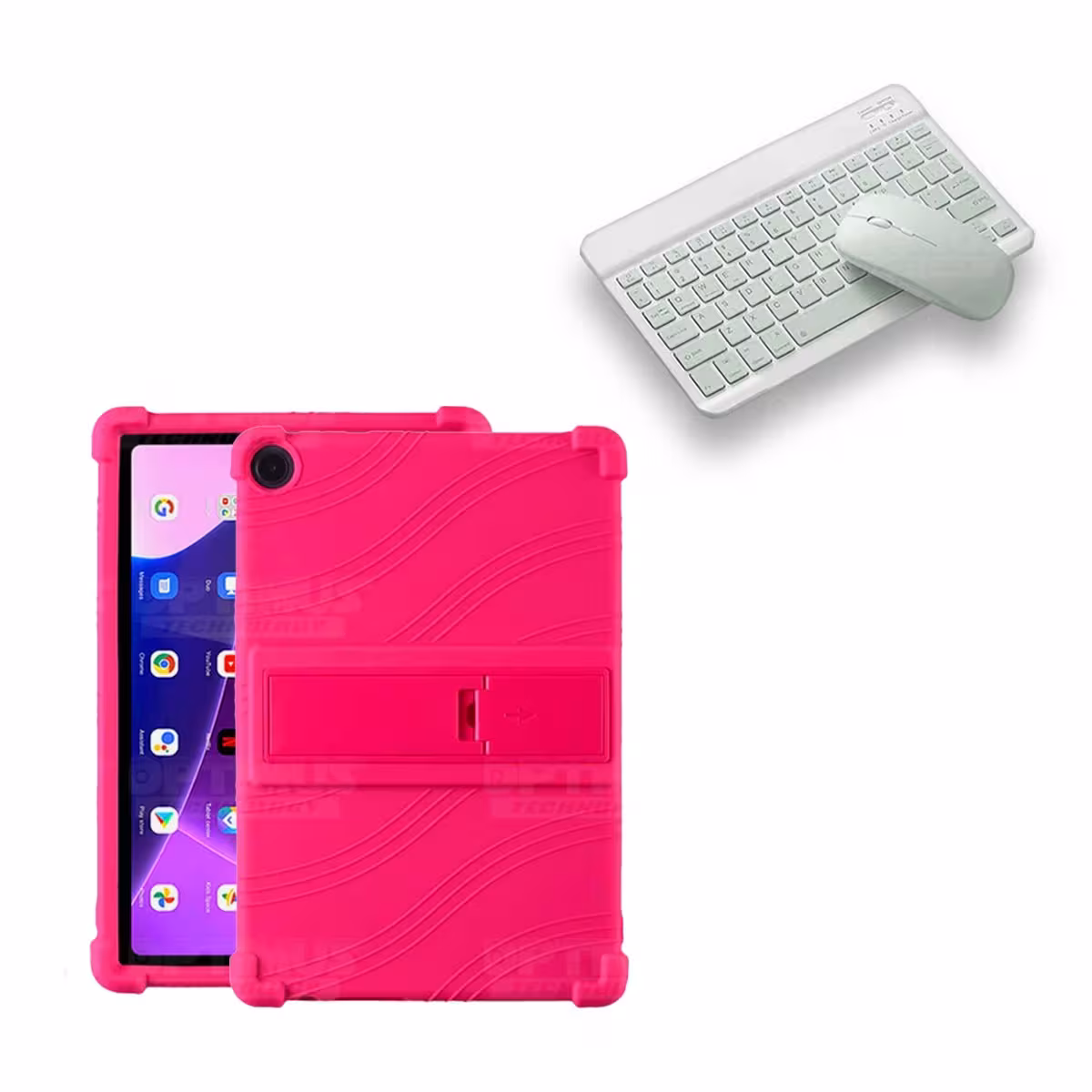 Kit Case Forro Protector Antigolpes + Teclado y Mouse Bluetooth Tablet Lenovo M10HD 3rd Generacion TB-328 2022 10.1 Pulgadas