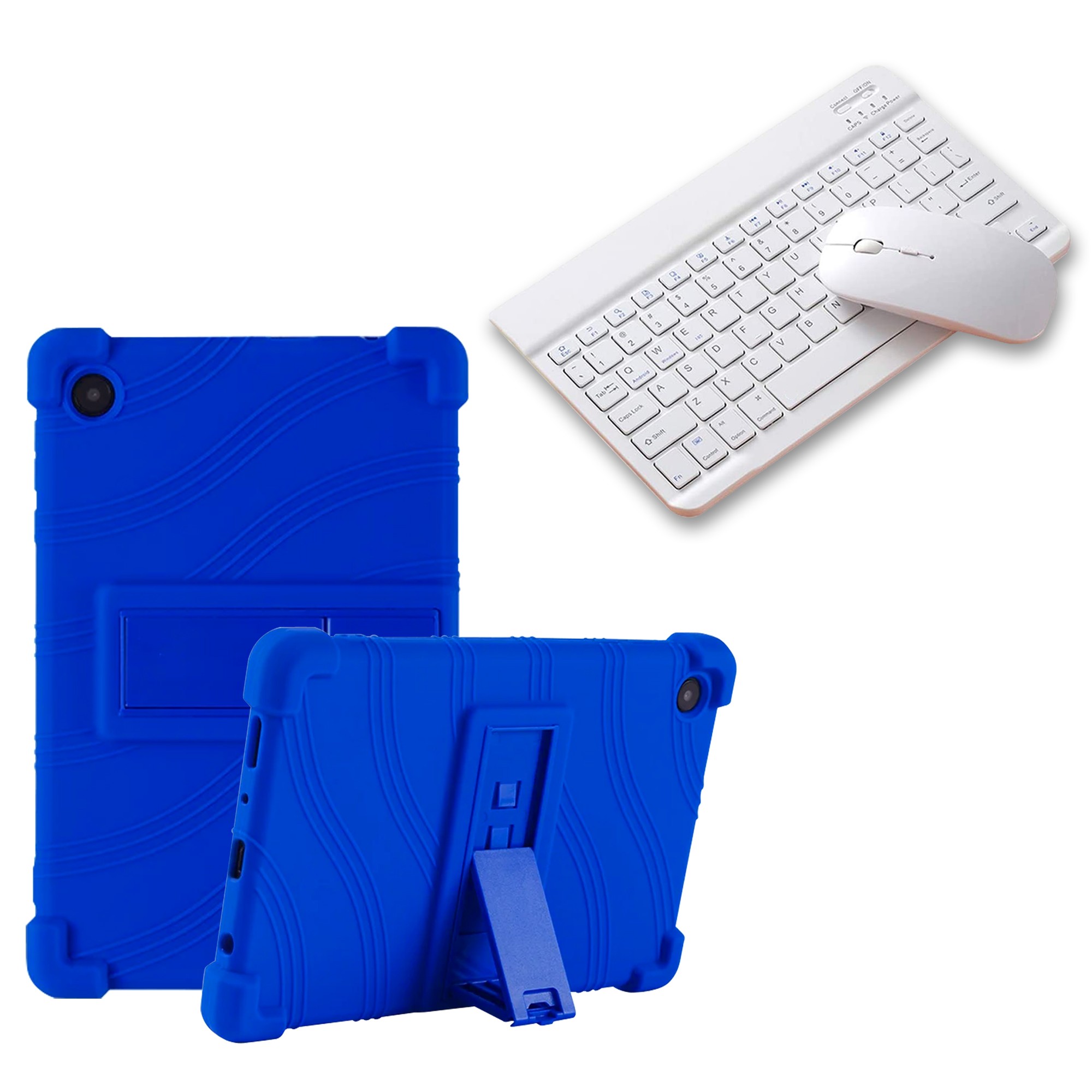 Kit Case Forro Protector Antigolpes + Teclado y Mouse Bluetooth para Tablet Samsung Galaxy Tab A9 8.7 Pulgadas SM-X110 / X115