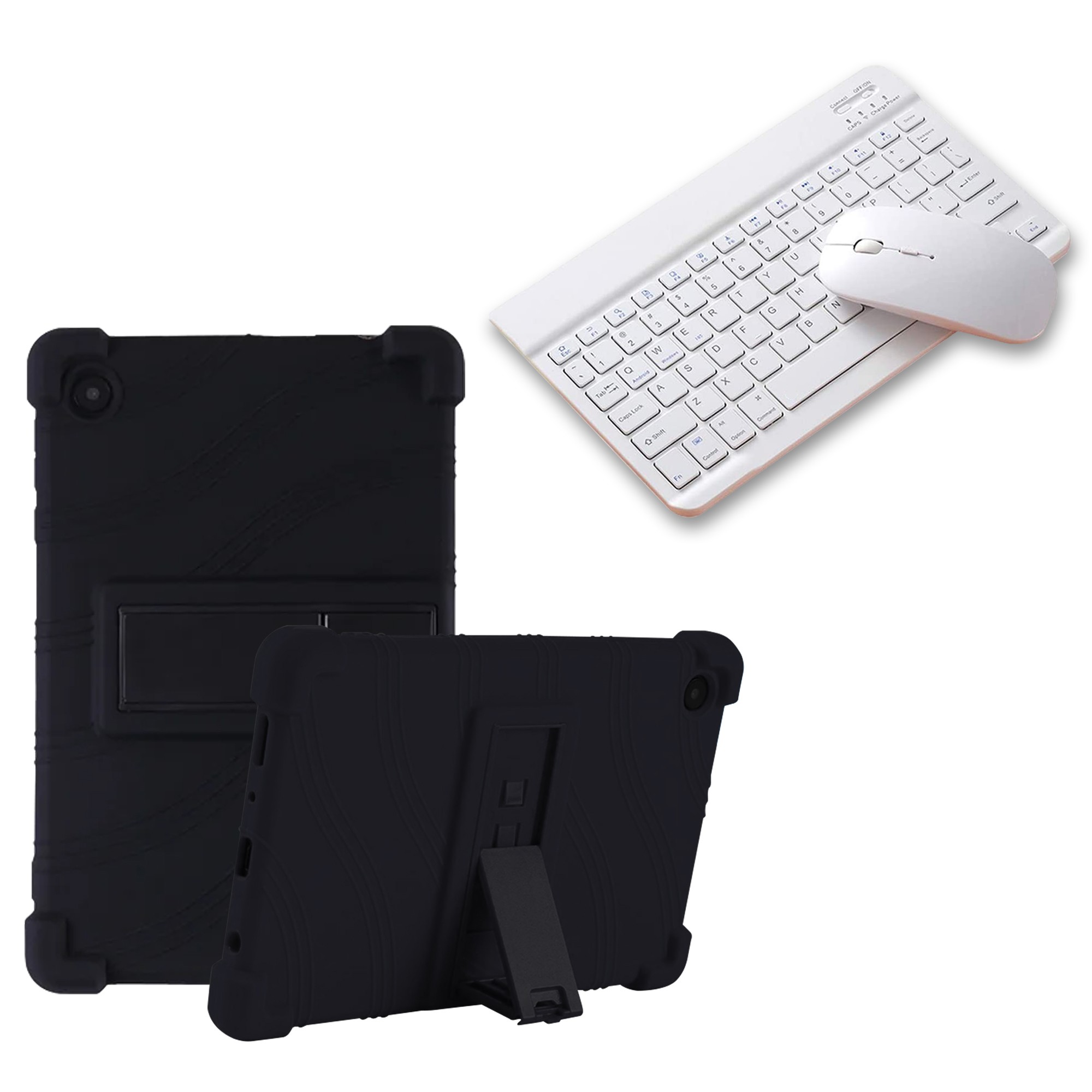 Kit Case Forro Protector Antigolpes + Teclado y Mouse Bluetooth para Tablet Samsung Galaxy Tab A9 8.7 Pulgadas SM-X110 / X115