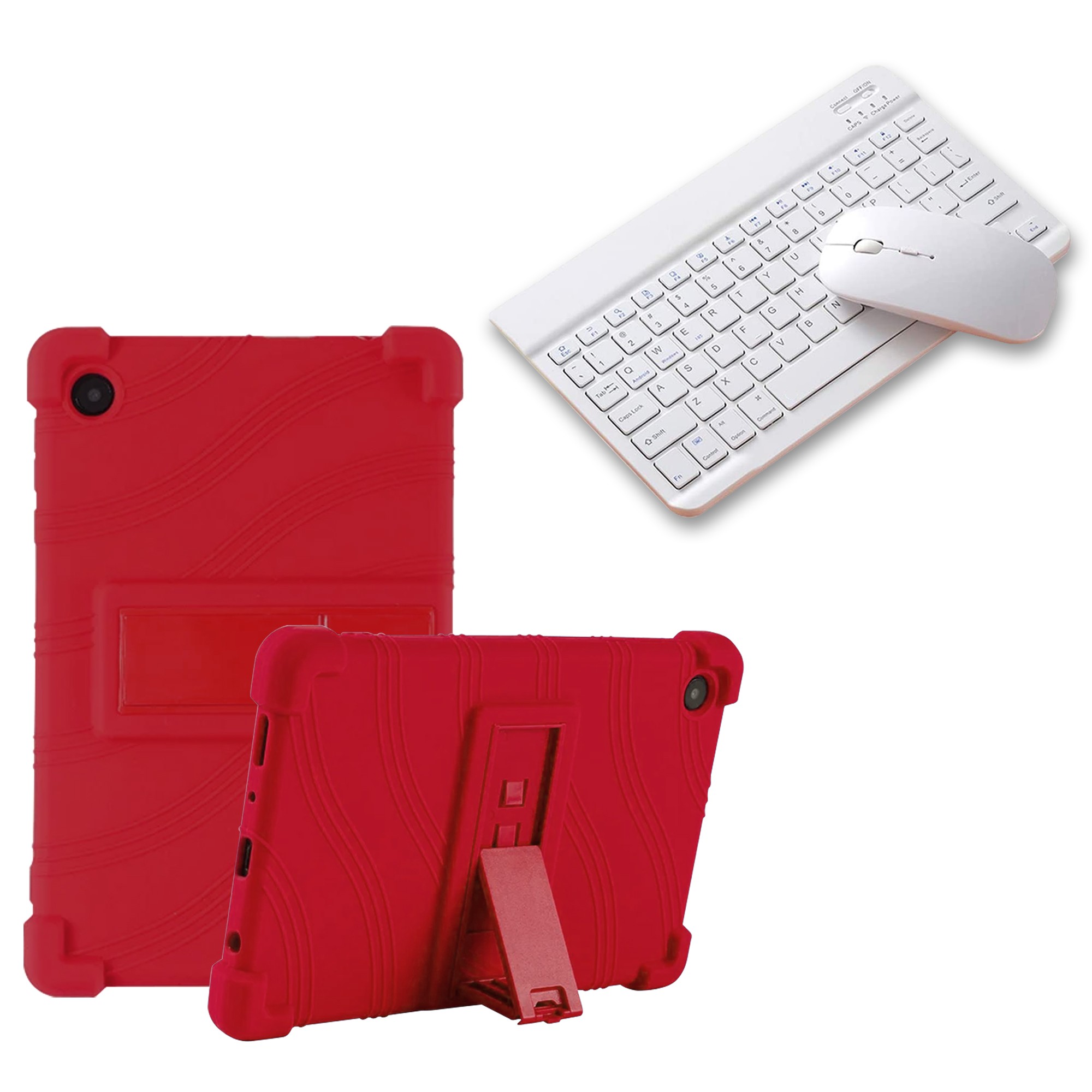 Kit Case Forro Protector Antigolpes + Teclado y Mouse Bluetooth para Tablet Samsung Galaxy Tab A9 8.7 Pulgadas SM-X110 / X115