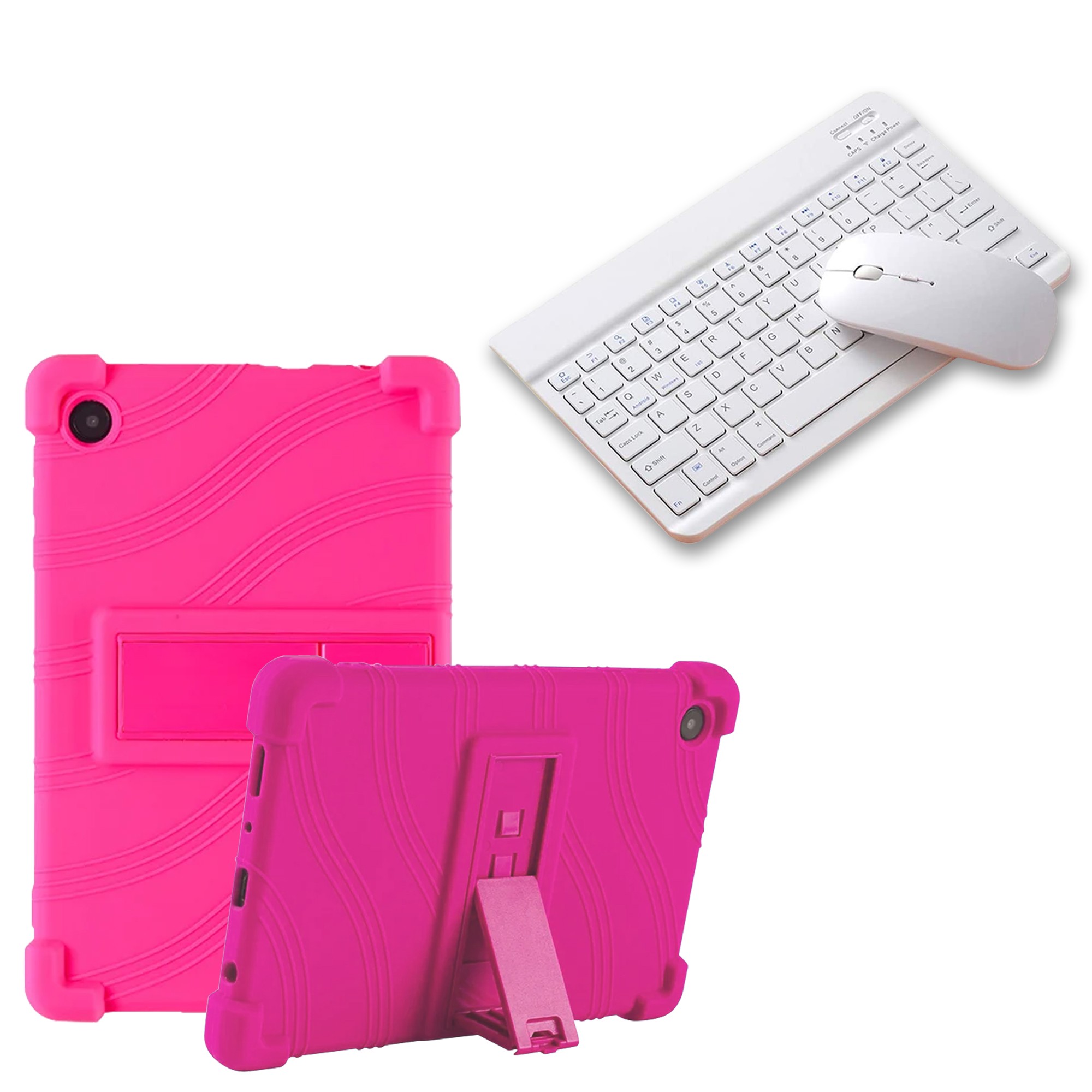 Kit Case Forro Protector Antigolpes + Teclado y Mouse Bluetooth para Tablet Samsung Galaxy Tab A9 8.7 Pulgadas SM-X110 / X115