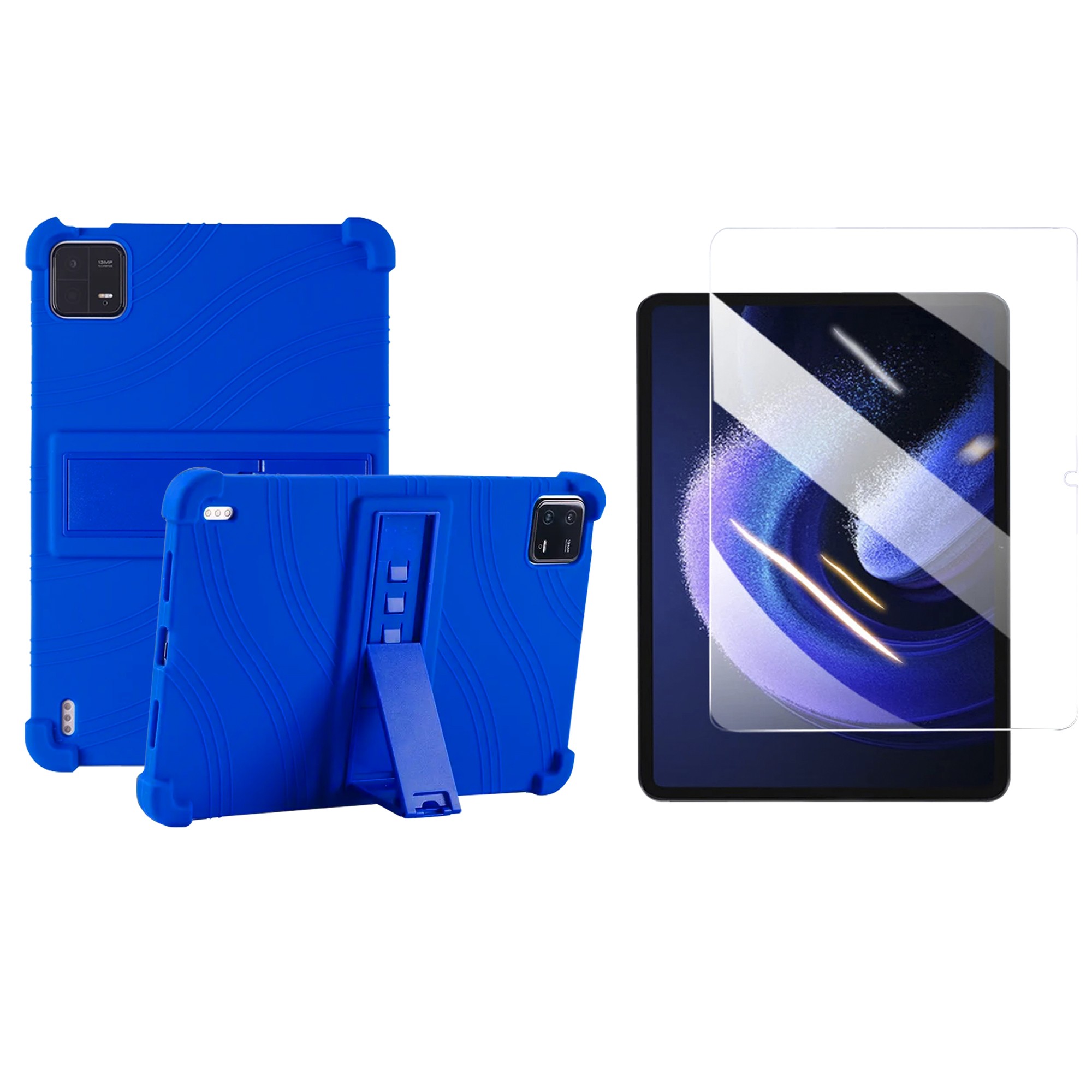 Kit Vidrio templado y Estuche Protector de goma antigolpes soporte para Tablet Xiaomi Mi Pad 6 / Mi Pad 6 Pro 2023 11 Pulgadas