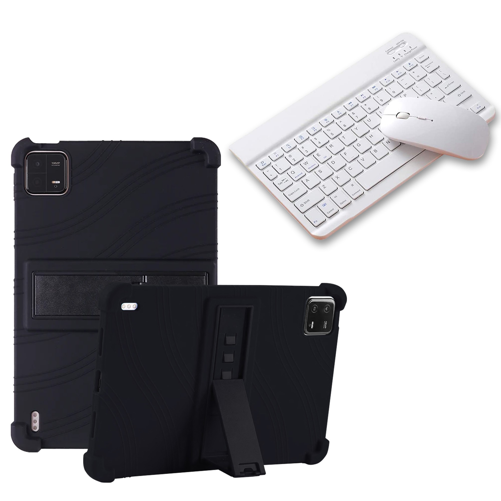 Kit Case Forro Protector Antigolpes + Teclado y Mouse Bluetooth para Tablet Xiaomi Mi Pad 6 / Mi Pad 6 Pro 2023 11 Pulgadas