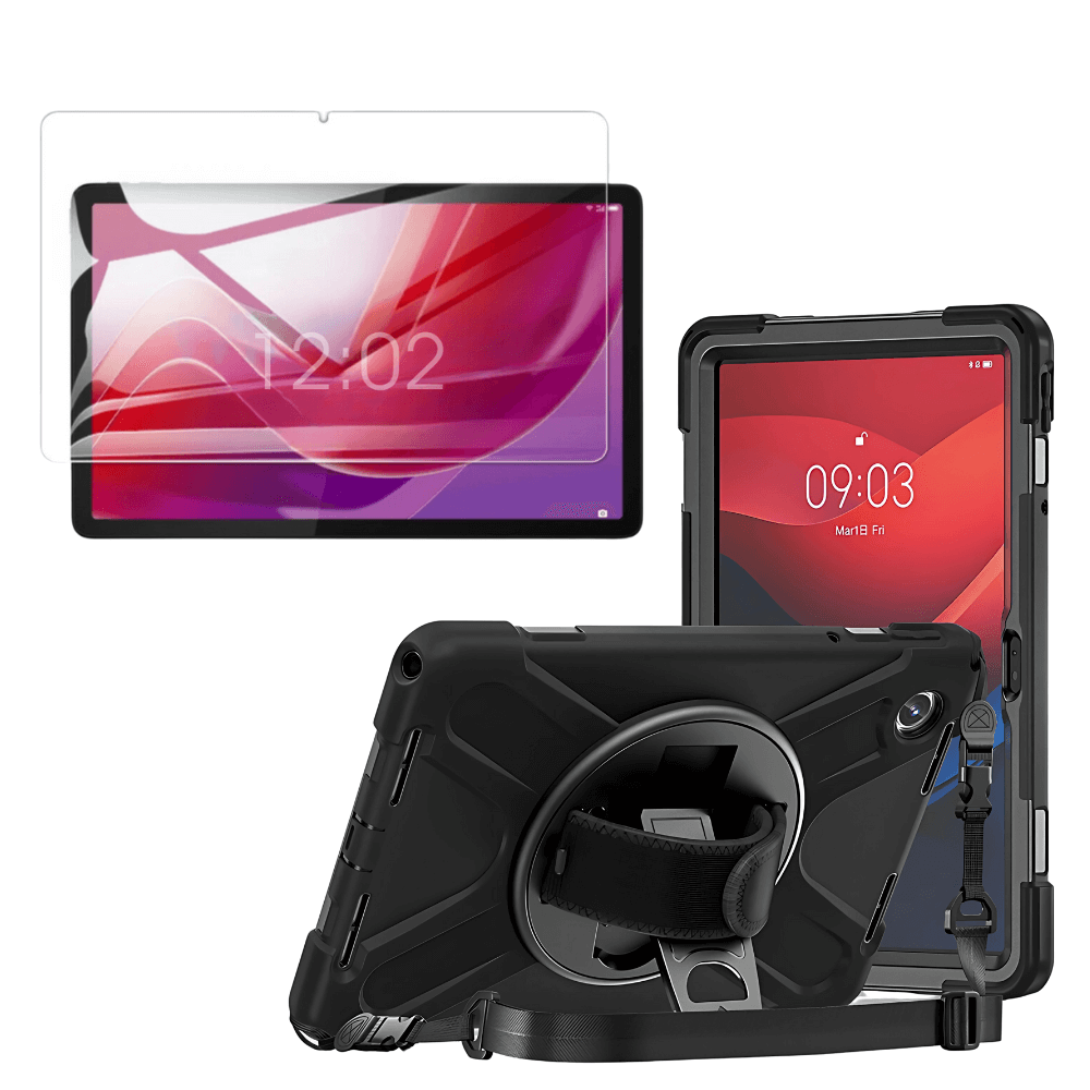 Kit Estuche Antishok De Correa Para Hombro Y Vidrio Templado De 11 Pulgadas Para Lenovo Tab M11 11 Pulgadas Tb330fu / Tb331fc