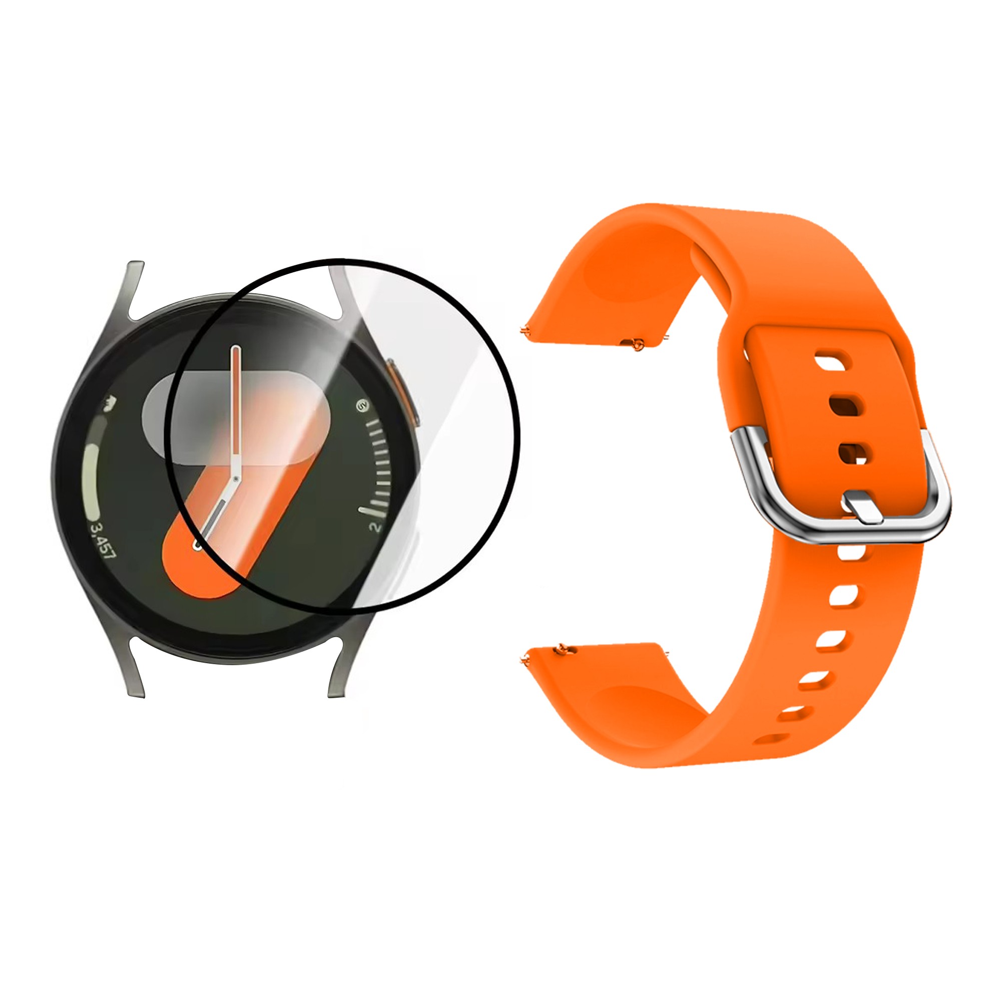 Combo pulso goma con vidrio templado Nanoglass para Reloj Smartwatch Samsung Galaxy Watch7 40mm