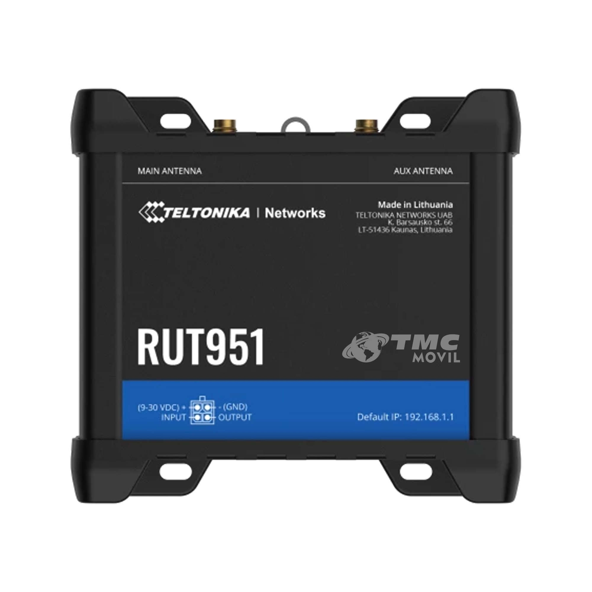 Router Teltonika RUT951 LTE Dual SIM 4 Puertos Ethernet Conectorizado | Bandas B1-B2-B3-B4-B5-B7-B8-B28