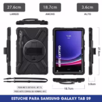 Estuche de Correa Con Manija 360° para Samsung Galaxy Tab S9 11 Pulgadas (2025/2026) SM-X710 / SM-X716B / SM-X718U - Image 4