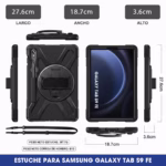 Estuche de Correa Con Manija 360° para Samsung Galaxy Tab S9 FE 10.9 Pulgadas (2025/2026) SM-X510 / SM-X516B - Image 8