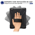 Estuche Protector con Correa para iPad 9.7 A1822 / A1893 / A1823 / A1954 360 3 Capas Soporte - Image 3