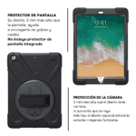 Estuche Protector con Correa para iPad 9.7 A1822 / A1893 / A1823 / A1954 360 3 Capas Soporte - Image 4