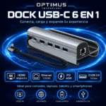 Docking Station HC-86E para Steam Deck | HDMI 4K Ultra HD | 3 Puertos USB 3.0 | Carga Rápida PD 60W | Ethernet Gigabit 1000 Mbps | Aluminio | OPTIMUS™ - Image 2