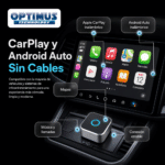 OPTIMUS CAST | Adaptador Inalámbrico CarPlay y Android Auto | Plug & Play USB | WiFi Dual Band + Bluetooth 5.2 | Actualizaciones OTA | Compatibilidad Universal - Image 4