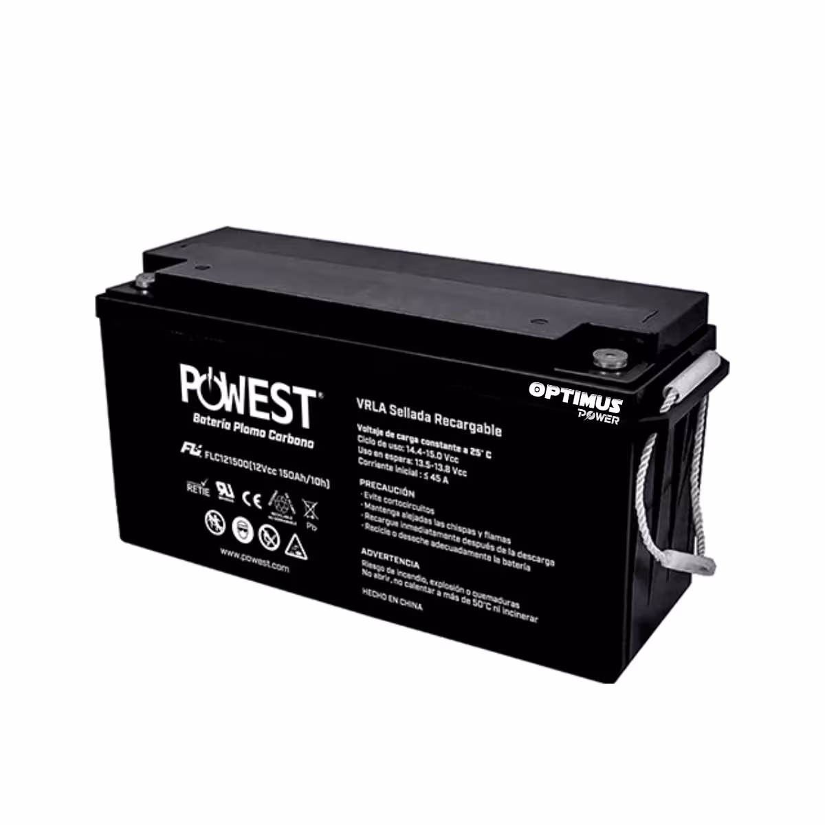 474yuh.png Batería Plomo Carbono POWEST 12V 150Ah AGM VRLA Ciclo Profundo