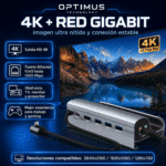 Docking Station HC-86E para Steam Deck | HDMI 4K Ultra HD | 3 Puertos USB 3.0 | Carga Rápida PD 60W | Ethernet Gigabit 1000 Mbps | Aluminio | OPTIMUS™ - Image 6