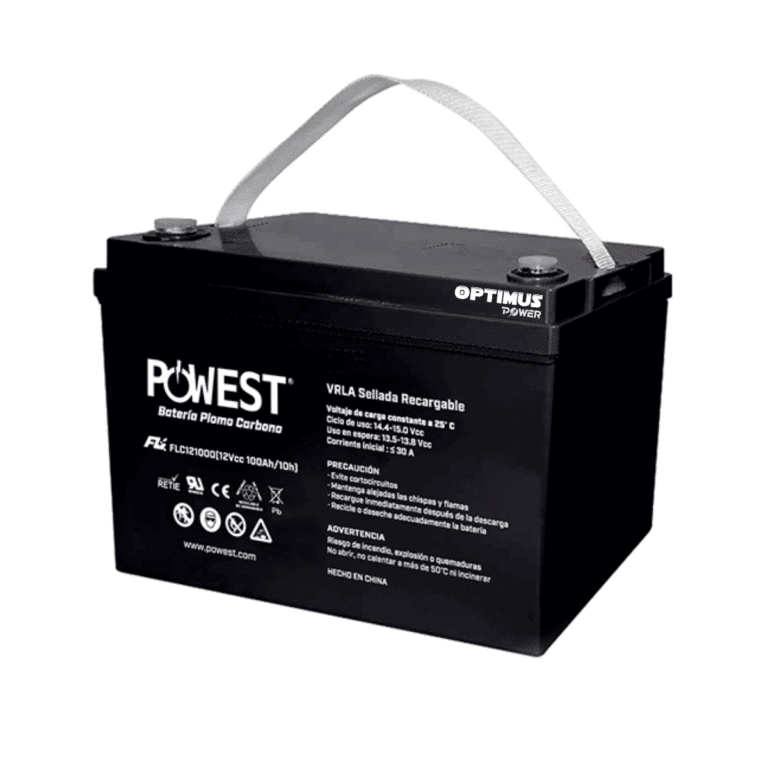 Batería Plomo Carbono POWEST 12V 100Ah AGM VRLA Ciclo Profundo