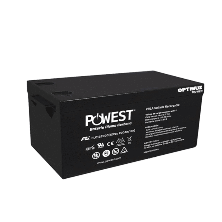 Batería Plomo Carbono POWEST 12V 200Ah AGM VRLA Alta Capacidad