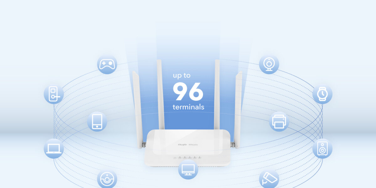 Router doméstico Ruijie Reyee RG-EW1200 en uso